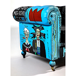 Кресло "Баския и Уорхол" Basquiat Warhol graffiti chair натуральная кожа варинант исполнения - 4 | Loft Concept в Брянске