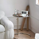 Дизайнерский журнальный стол круглый на стальном каркасе Fahek варинант исполнения - 1 | Loft Concept в Брянске