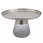 Кофейный столик с основанием из закаленного стекла Classic Round Gray Table варинант исполнения - 1 | Loft Concept в Брянске