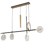 Линейная металлическая геометрическая люстра Geometry Crystal Linear Chandelier варинант исполнения - 1 | Loft Concept в Брянске
