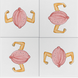 Плитка дизайнерская с узором Лимон