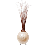 Торшер из перламутра на металлическом каркасе Indonesian Comet варинант исполнения - 3 | Loft Concept в Брянске