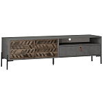 ТВ-тумба с раздвижными дверцами Mallin Metal TV Stand варинант исполнения - 1 | Loft Concept в Брянске