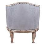 Кресло низкое с мягкой обивкой из велюра на 4-х деревянных ножках Emile Armchair grey варинант исполнения - 3 | Loft Concept в Брянске