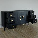 Большой Комод-буфет Elsa Dreams Black с ящиками варинант исполнения - 6 | Loft Concept в Брянске