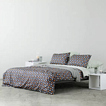 Постельное белье из сатина с принтом треугольники 150х200 см Triangular Dreams варинант исполнения - 6 | Loft Concept в Брянске