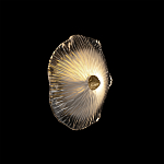 Бра в форме прозрачного стеклянного цветка с рельефной текстурой Textured Glass варинант исполнения - 8 | Loft Concept в Брянске