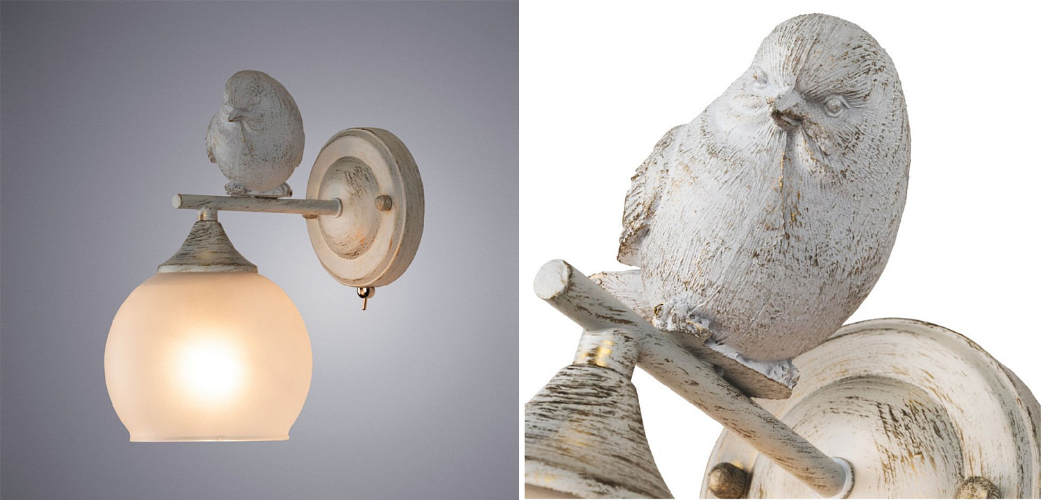 Бра Provence Bird white Бра Provence Bird white - Loft-Concept в Брянске