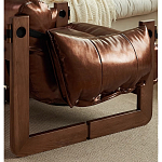 Кресло-диван кожаное на деревянном каркасе Medieval Furniture варинант исполнения - 6 | Loft Concept в Брянске