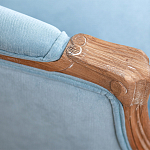 Кресло Ava Classical Armchair light blue velour варинант исполнения - 5 | Loft Concept в Брянске