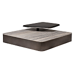 Столик журнальный квадратный  с полкой Sculptural Marble Accent с мрамором  варинант исполнения - 2 | Loft Concept в Брянске