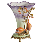 Ваза с цесарками из фарфора с бронзовыми элементами Garden of Eden варинант исполнения - 3 | Loft Concept в Брянске