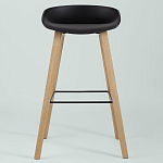 Барный стул на ножках из натурального дерева Boras Black варинант исполнения - 3 | Loft Concept в Брянске