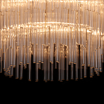 Люстра круглая с прозрачными стеклянными трубками Nembus варинант исполнения - 5 | Loft Concept в Брянске