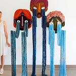 Вязаный Арт-Объект на стену из трех элементов Triptych варинант исполнения - 2 | Loft Concept в Брянске