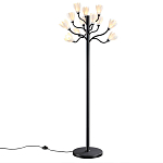 Торшер с плафонами из белых фарфоровых цветов на изогнутых ветвях Floralis варинант исполнения - 3 | Loft Concept в Брянске