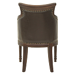 Кресло кожаное на 4-х деревянных ножках из массива березы Ethan Armchair brown варинант исполнения - 2 | Loft Concept в Брянске