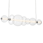 Подвесной светильник линейный с прозрачными стеклянными шарами разного диаметра Eurofase варинант исполнения - 1 | Loft Concept в Брянске