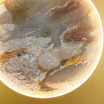 Бра в форме диска цвета латунь Brass Borders варинант исполнения - 2 | Loft Concept в Брянске