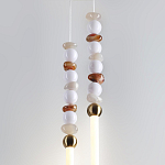 Бра с 2-мя вертикальными акриловыми светодиодными трубками и декоративными шариками PEARLS Suspension варинант исполнения - 3 | Loft Concept в Брянске