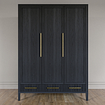Большой Шкаф Primo Черный дуб с 3 дверьми и 3 выдвижными ящиками варинант исполнения - 1 | Loft Concept в Брянске