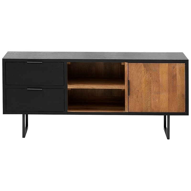 Длинный комод Joaquin Wooden Chest of Drawers Черный Древесина Длинный комод Joaquin Wooden Chest of Drawers Черный Древесина в Брянске | Loft Concept