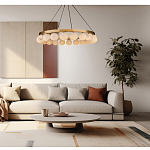 Люстра круглая с сферическими плафонами из натурального камня Phased Spheres варинант исполнения - 4 | Loft Concept в Брянске