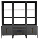 Модульный стеллаж Primo из трех составных элементов Черный дуб варинант исполнения - 1 | Loft Concept в Брянске