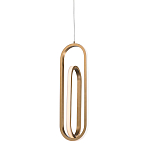 Подвесной светильник золотого цвета с двумя вытянутыми овальными рамками в форме скрепки Eurofase варинант исполнения - 1 | Loft Concept в Брянске