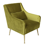 Кресло велюровое оливковое с подушкой Relaxation Soft варинант исполнения - 1 | Loft Concept в Брянске