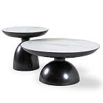 Столик журнальный круглый на черном металлическом основании Сharacter варинант исполнения - 3 | Loft Concept в Брянске