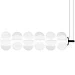 Светодиодный подвесной светильник линейный с белым воздушным плафоном Glowing Cloud варинант исполнения - 4 | Loft Concept в Брянске