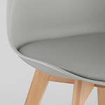 Стул с основой из пластика и мягким сиденьем Arvika Grey варинант исполнения - 6 | Loft Concept в Брянске