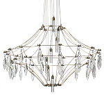 Люстра подвесная из металла с прозрачными подвесками из хрусталя Quasar 93 варинант исполнения - 1 | Loft Concept в Брянске