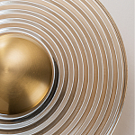 Бра с янтарным стеклянным диском и золотистыми акцентами Savio Glass Disc варинант исполнения - 5 | Loft Concept в Брянске