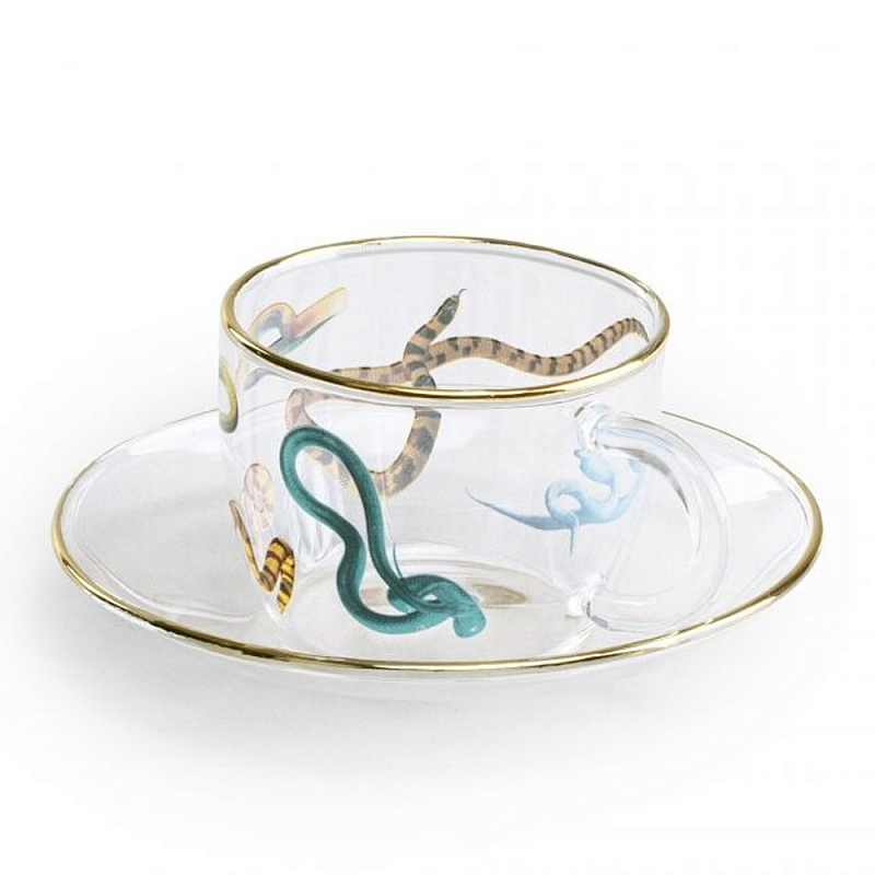 Кофейная пара Seletti Snakes Прозрачный Мульти Кофейная пара Seletti Snakes Прозрачный Мульти в Брянске | Loft Concept