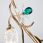 Подвесной светильник с хрустальными плафонами и декором Alvere Crystal Hanging Lamp варинант исполнения - 4 | Loft Concept в Брянске