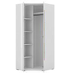 Шкаф угловой с белым глянцевым фасадом Grace of Furniture варинант исполнения - 2 | Loft Concept в Брянске