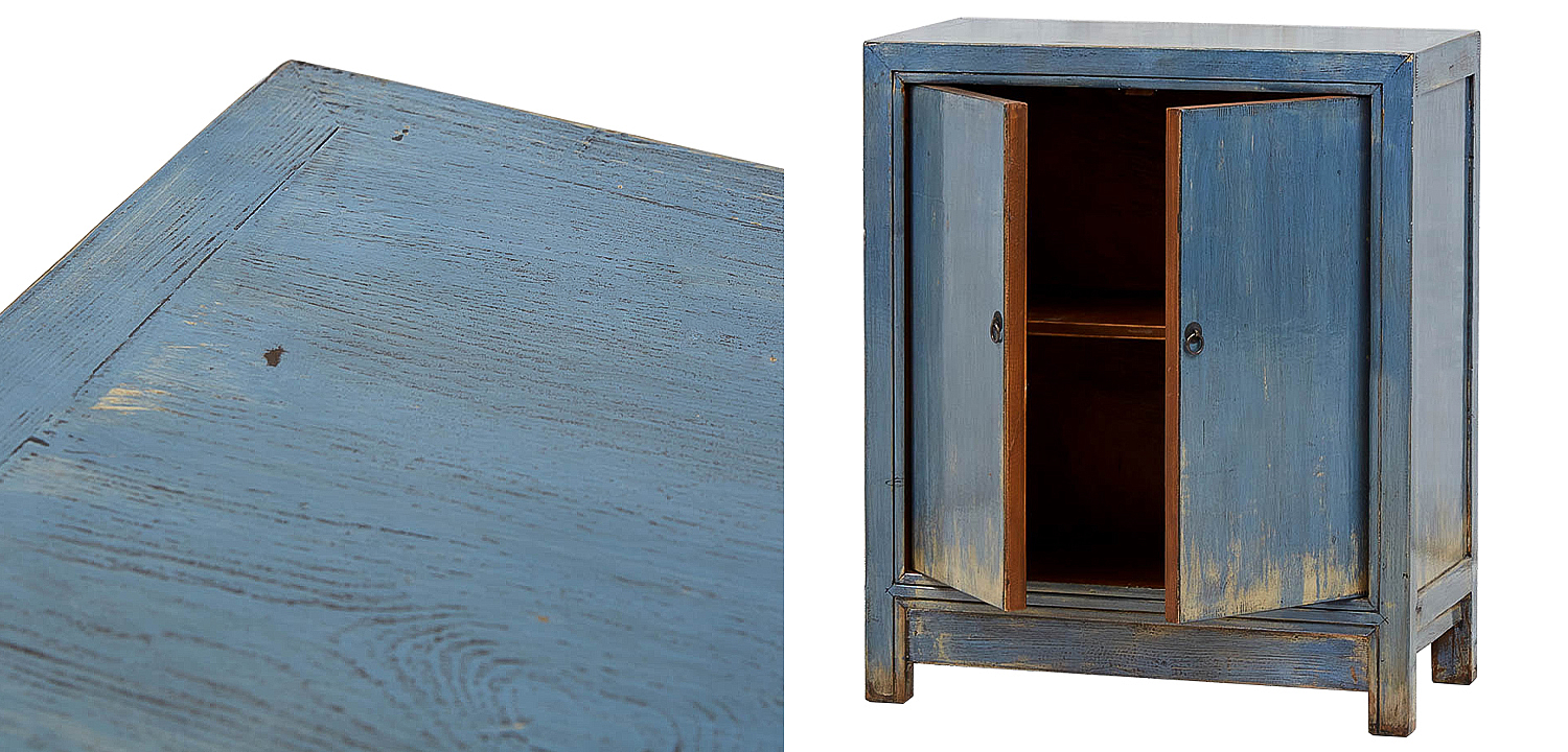 Комод голубой Blue Vintage Chest of Drawers Chinese Collection Комод голубой Blue Vintage Chest of Drawers Chinese Collection - Loft-Concept в Брянске