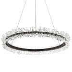 Кольцевая люстра с хрустальным декором Rowan Crystal Ring Horizontal Black Chandelier варинант исполнения - 1 | Loft Concept в Брянске