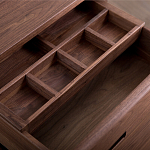 Прикроватный столик деревянный с 2-мя ящиками Moon Walnut Furniture варинант исполнения - 1 | Loft Concept в Брянске