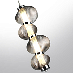 Подвесной светильник с 4-мя рифлеными стеклянными шарами Marcelh Light варинант исполнения - 5 | Loft Concept в Брянске