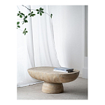 Столик кофейный кремового цвета с овальной столешницей и круглым основанием Cream Dalmen Table варинант исполнения - 10 | Loft Concept в Брянске