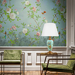 Настольная лампа голубая с изображением птиц Slip Away варинант исполнения - 5 | Loft Concept в Брянске