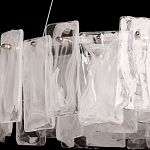 Люстра круглая с подвесными прямоугольными пластинами из стекла Glacier Panels варинант исполнения - 6 | Loft Concept в Брянске