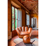 Дизайнерское кожаное кресло в форме руки Poltronova Joe Gold  Armchair варинант исполнения - 7 | Loft Concept в Брянске