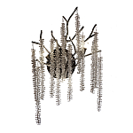 Бра на ветвистым серебрянном каркасе со стеклянными подвесами Raceme варинант исполнения - 1 | Loft Concept в Брянске