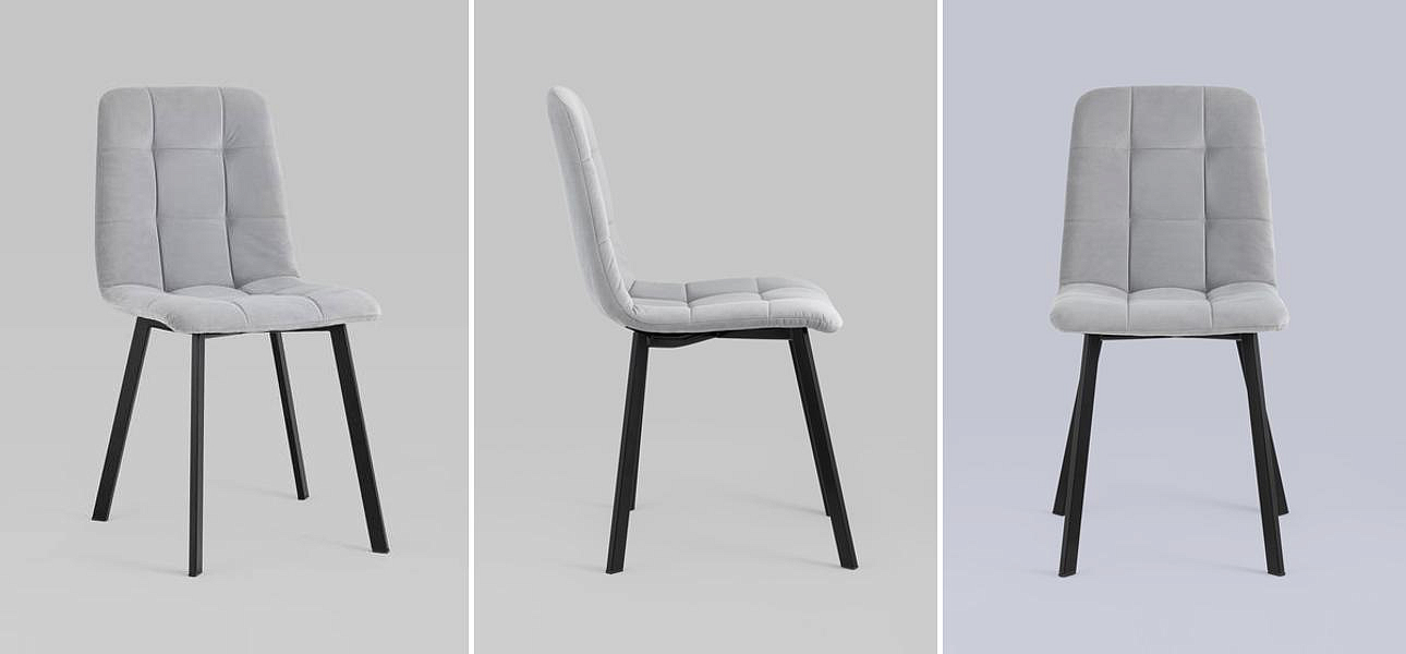 Стул NANCY S Chair Светло-Серый велюр Стул NANCY S Chair Светло-Серый велюр - Loft-Concept в Брянске