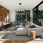 Бра с 6-ю круглыми плафонами на черном основании Maxine Light варинант исполнения - 3 | Loft Concept в Брянске