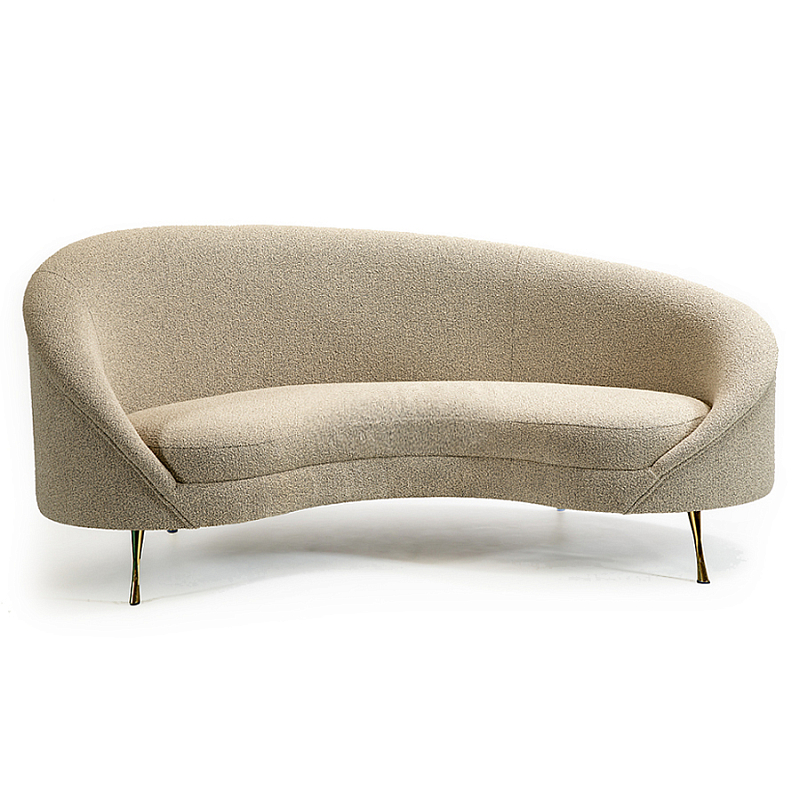 Диван двухместный Paulet Small Sofa Золотой Молочный в Брянске | Loft Concept 